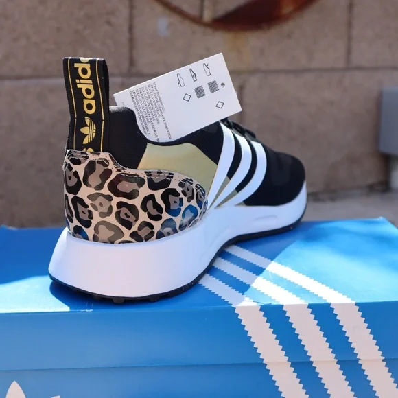 Adidas MultiX Women's Athletic Sneaker Casual Shoe Leopard Print Trainers- Sz 8 - Picture 4 of 5